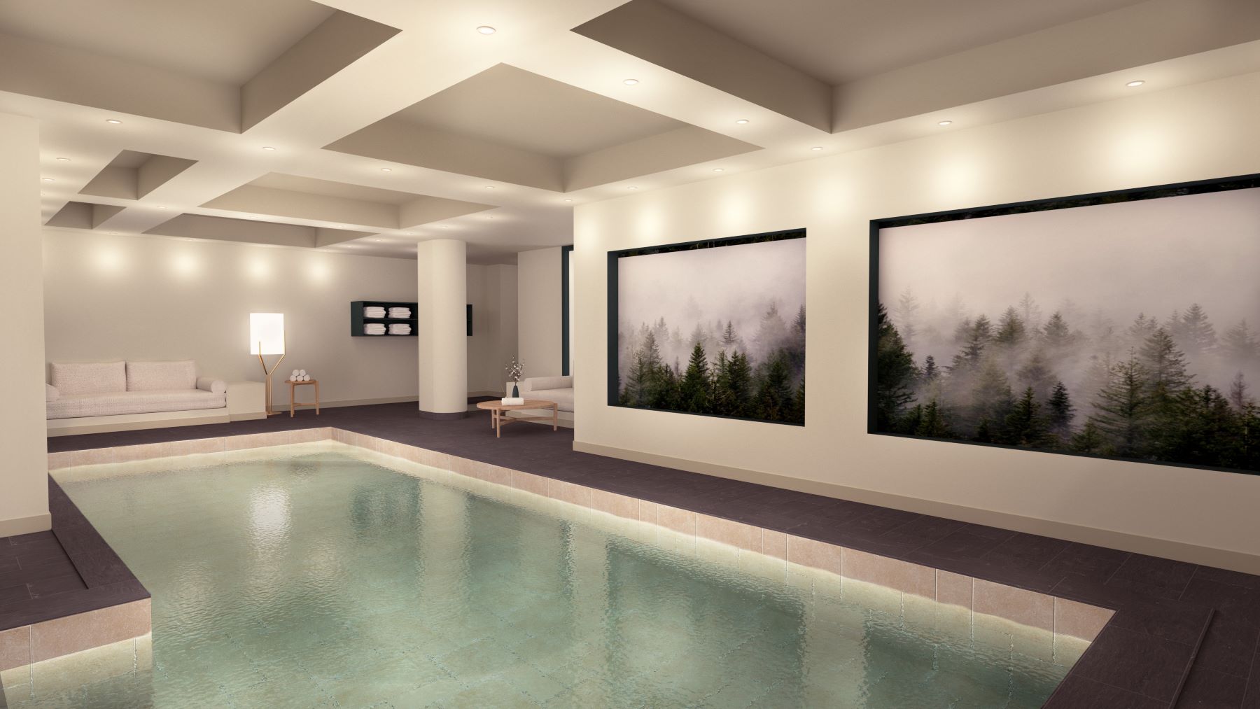 Les Suites de la Potinière Courchevel - Indoor pool with calm seating area