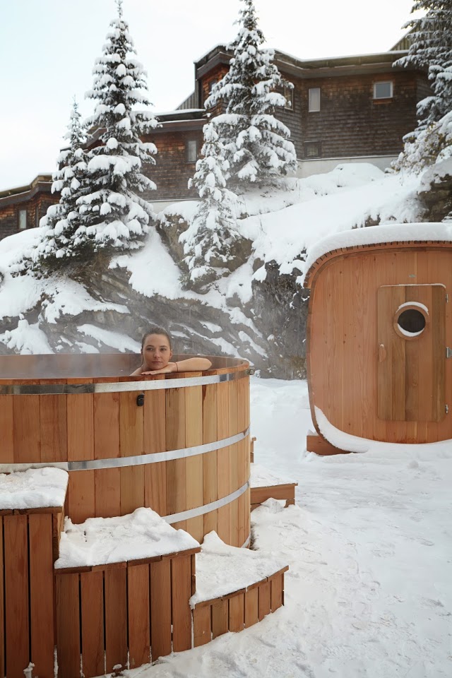 Hotel Des Dromonts Avoriaz - Outdoor hot tub and sauna